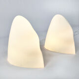 Set of two opaline glass lamps 1980s