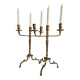 Paire de chandeliers 3 branches laiton