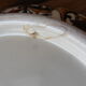 Lobé dish, melonnière in Gien earthenware decoration blue and ochre pattern 1960