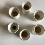 set of 6 coquetiers in fine earthenware iron earth fine 19th