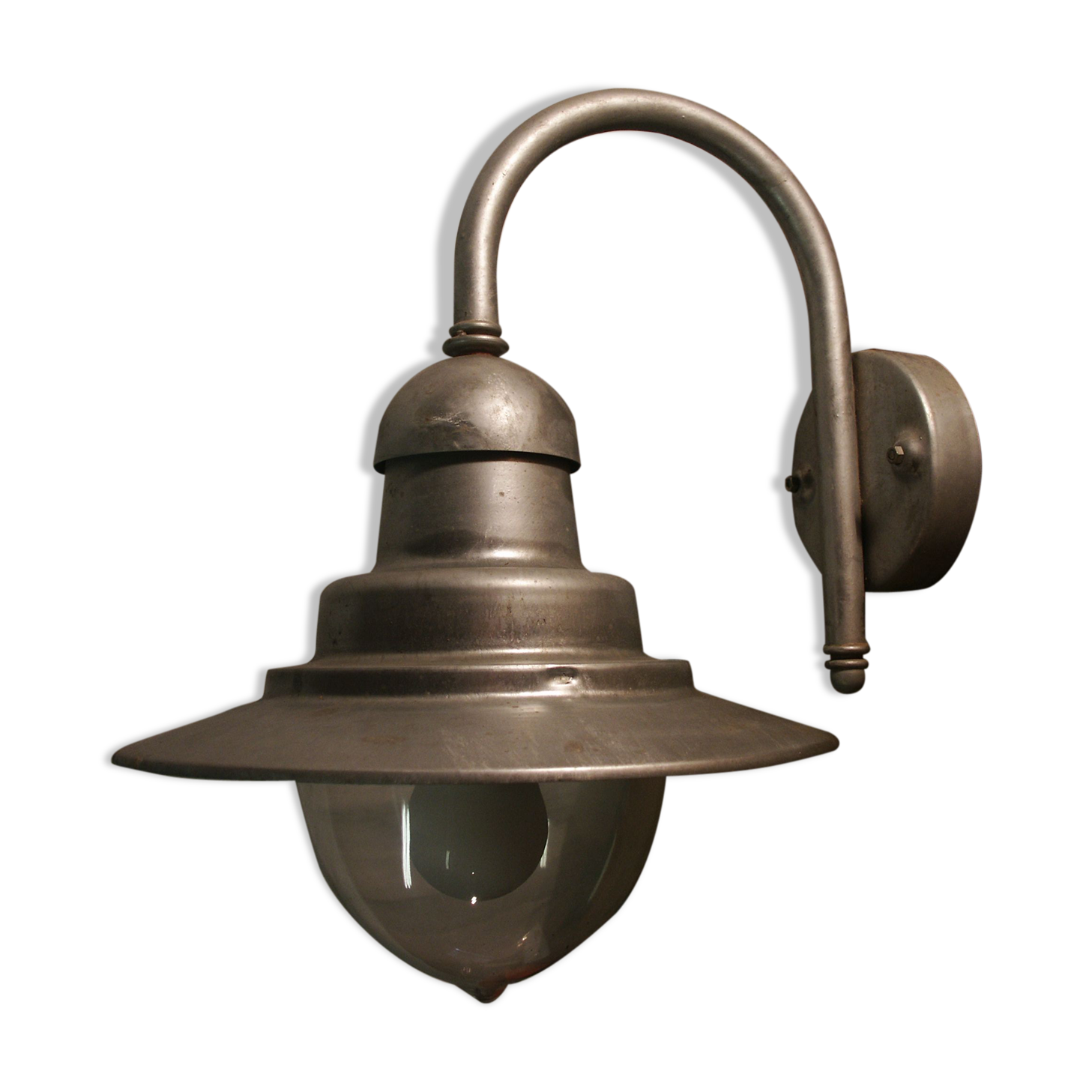 Galvanized aluminum farm wall light