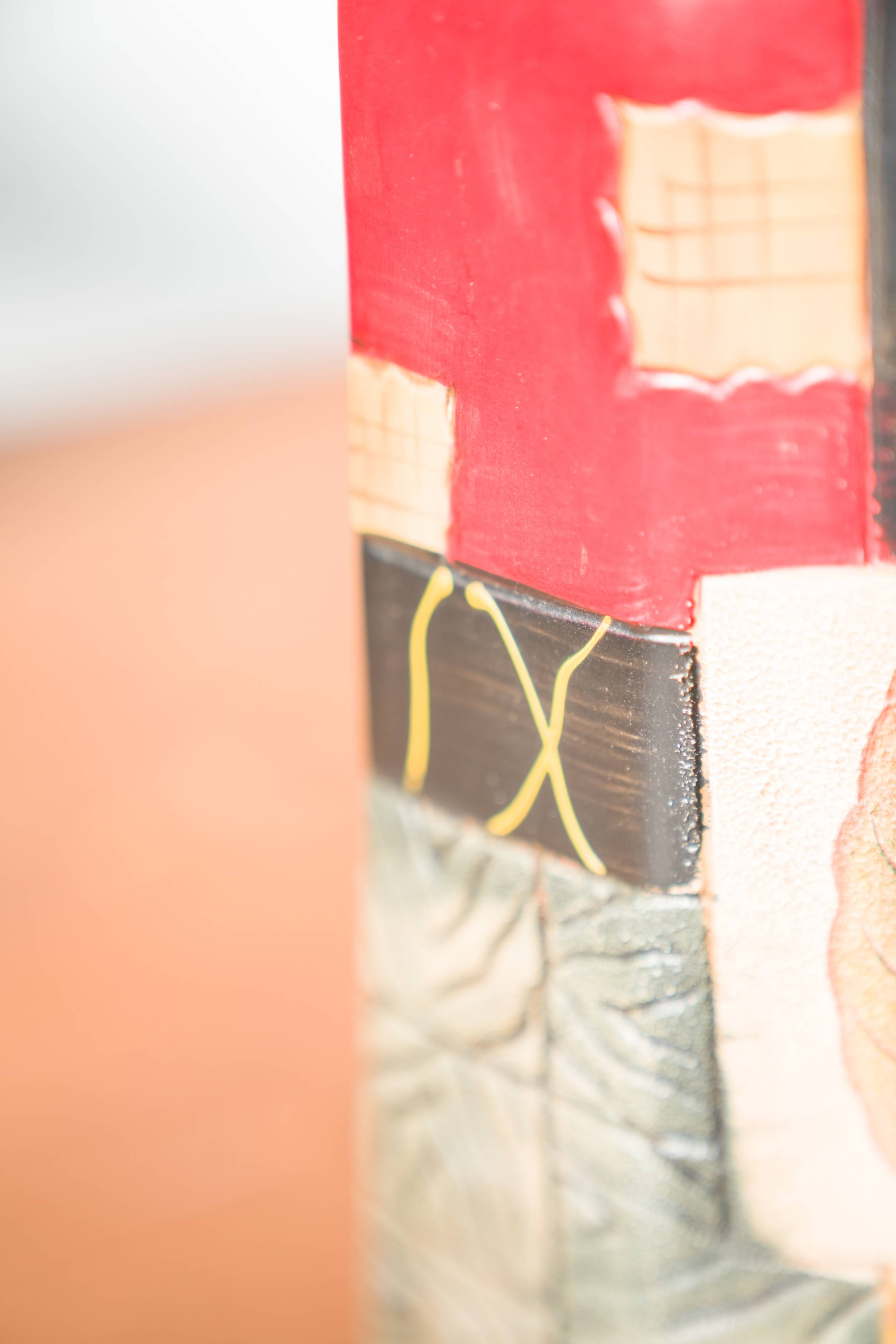 Pair of 1980s-90s Terracotta Vases – Geometric and Textured Design