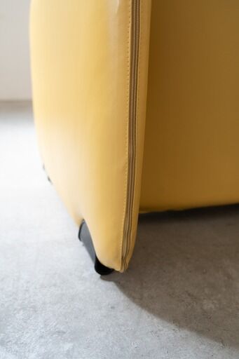 Salon en cuir par Ammainnati et Vitelli pour Brun vintage 1970