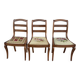 Set of three Louis XV chairs in solid walnut with petit point upholstery from the 19th century.