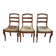 Set of three Louis XV chairs in solid walnut with petit point upholstery from the 19th century.