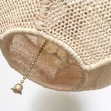 Hanging lamp in raffia