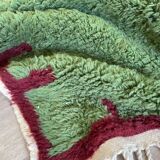 Traditional handmade pure wool rug, green, size 150 x 250 cm