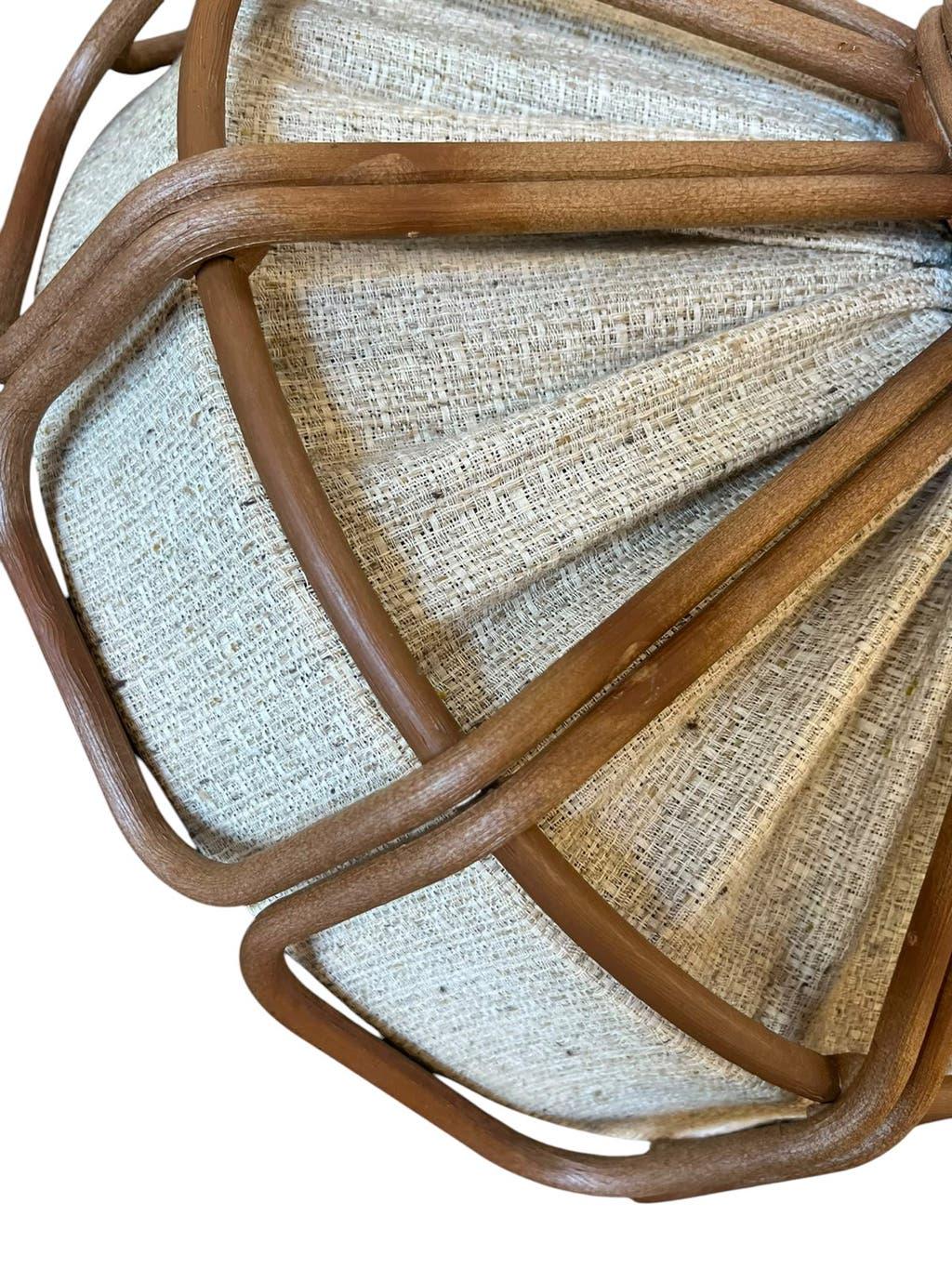 Vintage wooden pendant light from the 1960s.