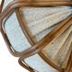 Vintage wooden pendant light from the 1960s.