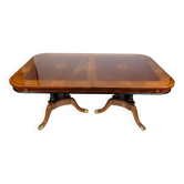 Dining Table With Intarsia Made In Mahogany & Birch From 1900s