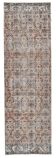Brunt Orange & Beige Vintage Runner Rug 80x268Cm SK 240825