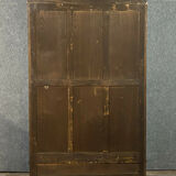 Gothic Renaissance library in solid walnut with columns around 1850
