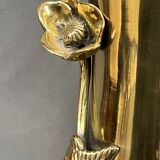 Massive bronze vase, decorated with bird figures and poppy flower.