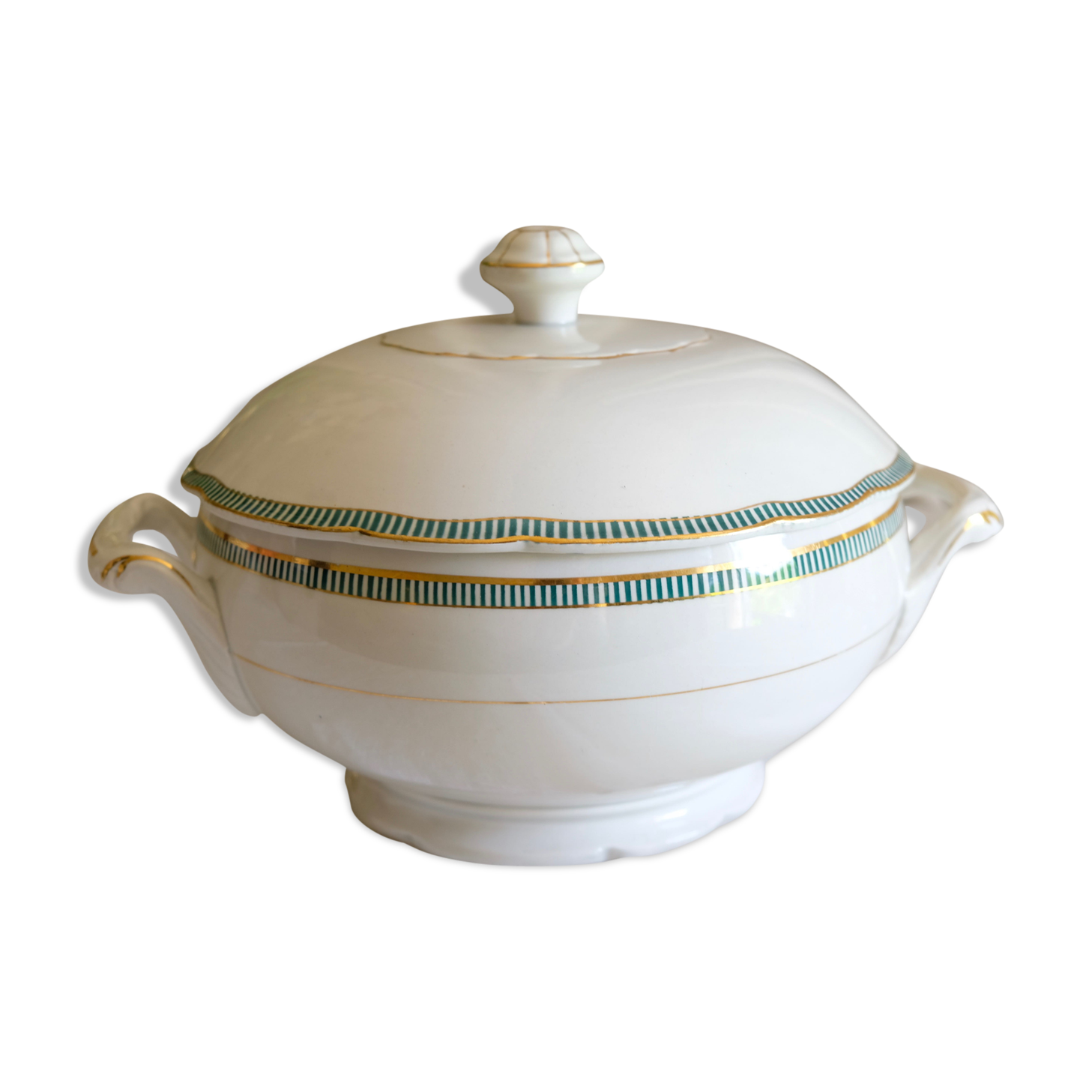Porcelain soup maker collection ''Juan'' Sarreguemine Digoin 1950