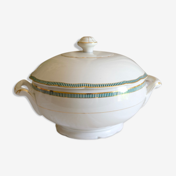 Soupière en porcelaine collection  ‘’Juan’’ Sarreguemine Digoin 1950