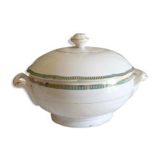 Soupière en porcelaine collection  ‘’Juan’’ Sarreguemine Digoin 1950