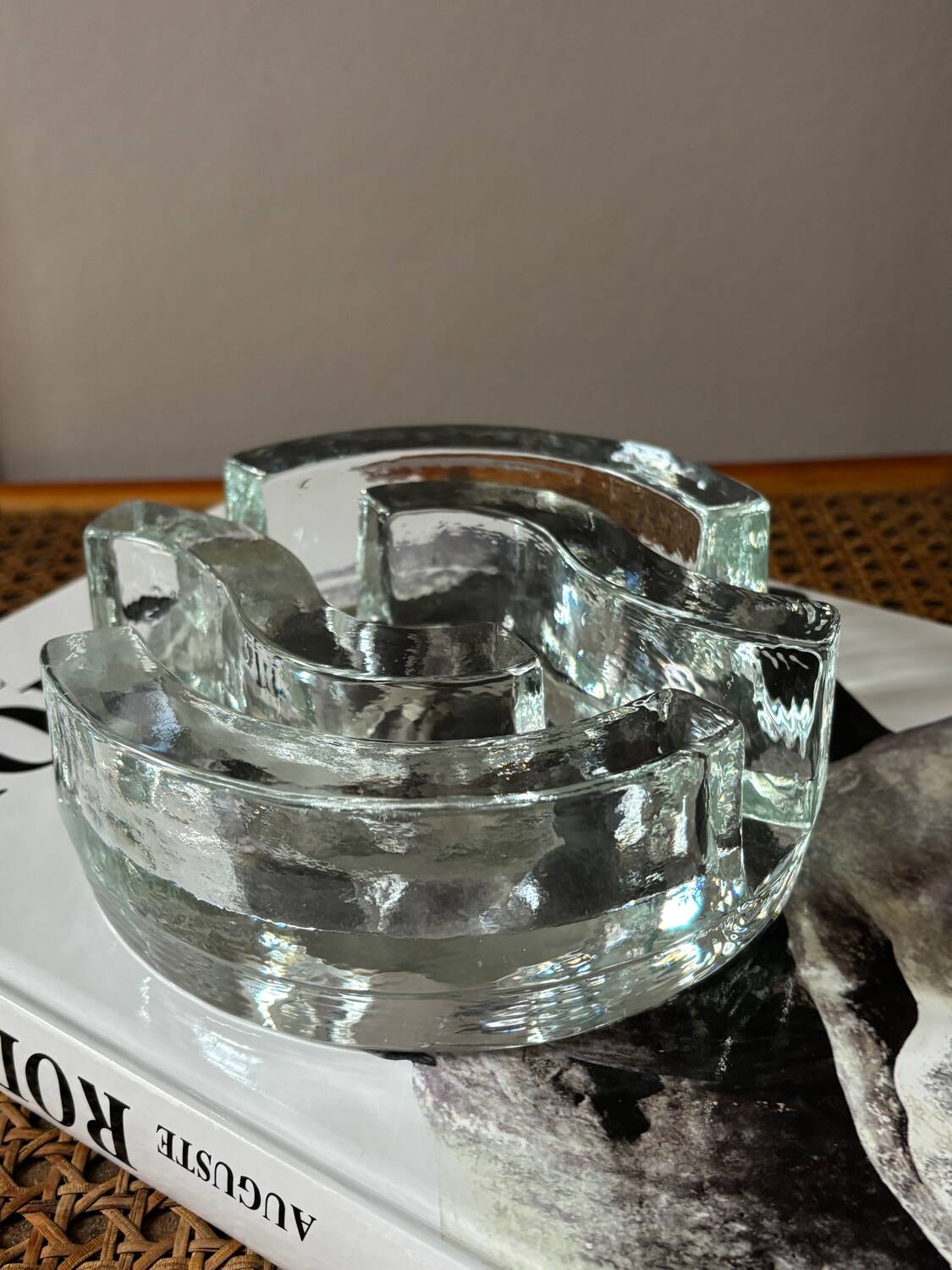 Glass candle holder warmer