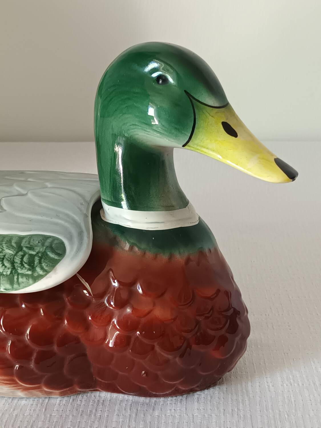 Vintage ceramic duck catchall