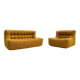 Yellow bouclé comfy Living room set