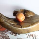 XXL wooden hand tray Vintage 1960 Italy