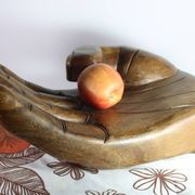 XXL wooden hand tray Vintage 1960 Italy