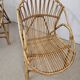Vintage wicker basket armchairs