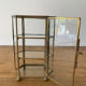 Petite vitrine vintage en verre et laiton