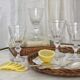 4 glasses with white wine in crystal ringing the nineteenth