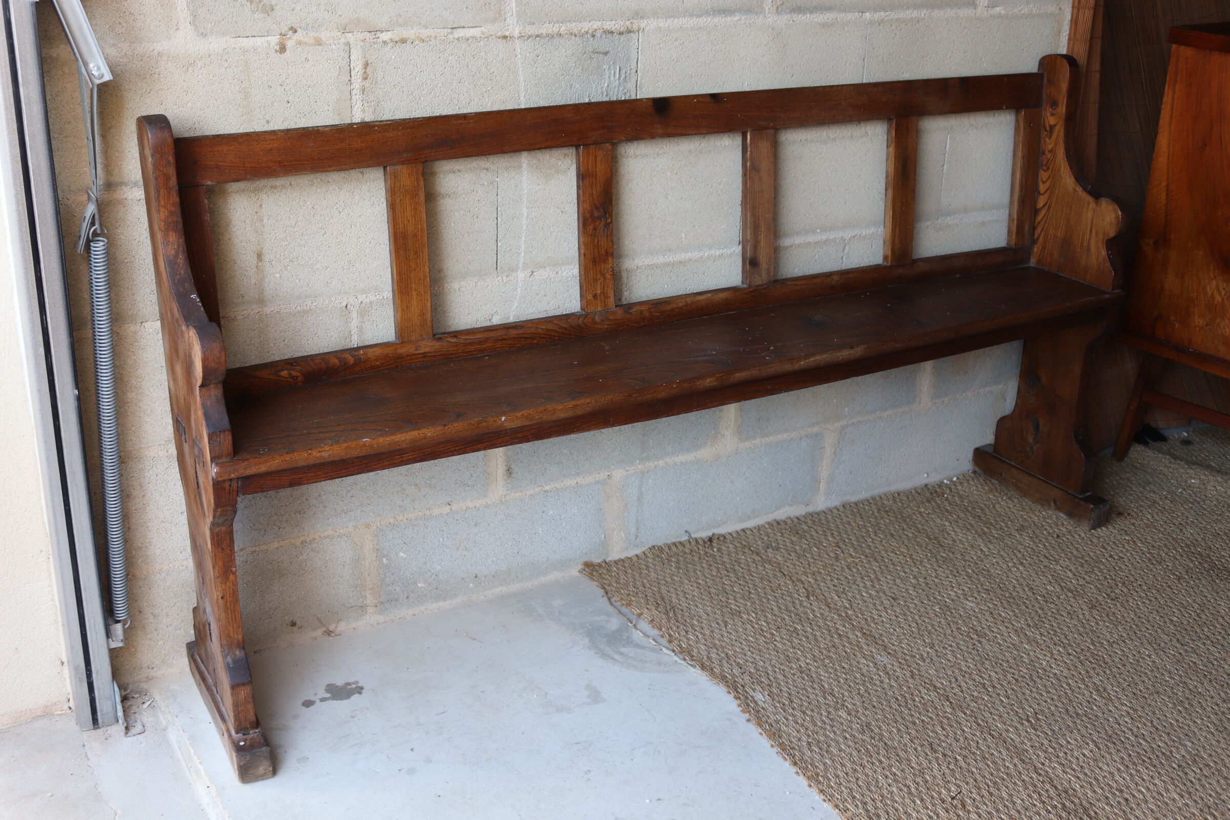 Oak church bench