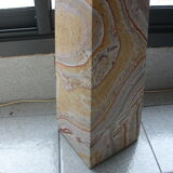Large serpentine marble floor sheath vase carved into the mass