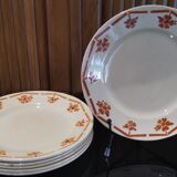 6 old FB dessert plates for Fénal Badonviller