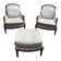 Paire de fauteuil / bergères de style Louis XVI beige