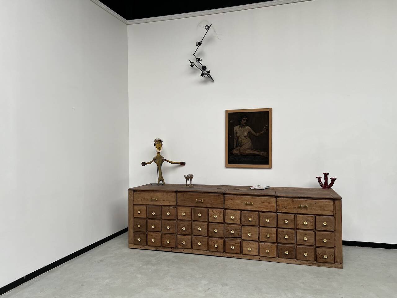 Old trade furniture with oak drawers XL format