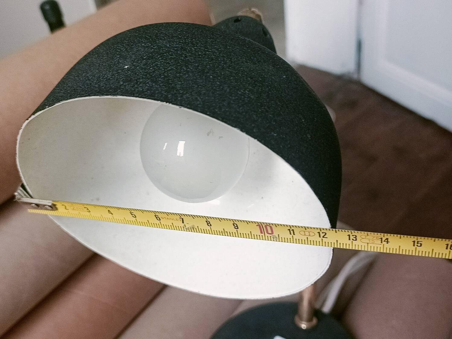 Articulated lamp in black metal, 1950-60