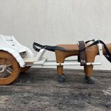 wooden horse cart toy from the 60s