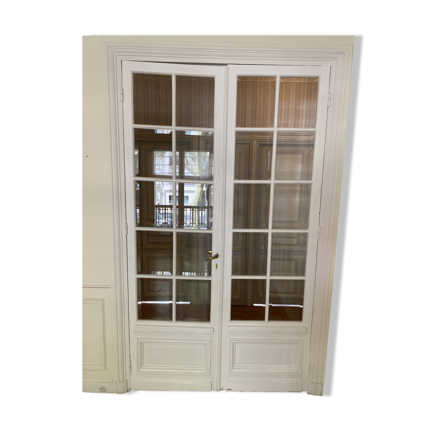 Large double glazed Haussmannian door, Paris late 19th century