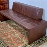 Walter Knoll bench, brown leather