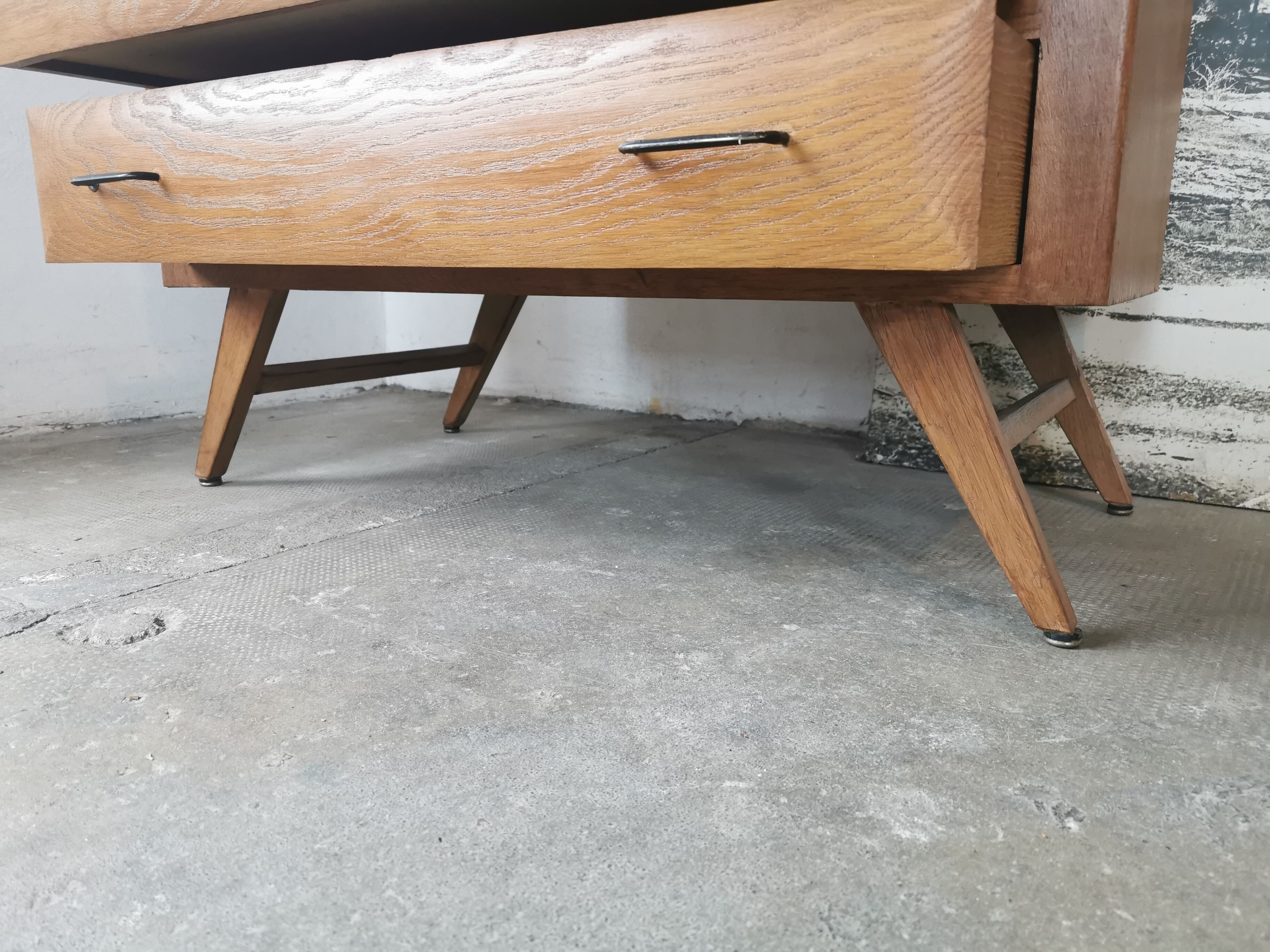 50's chest of drawers, compass feet