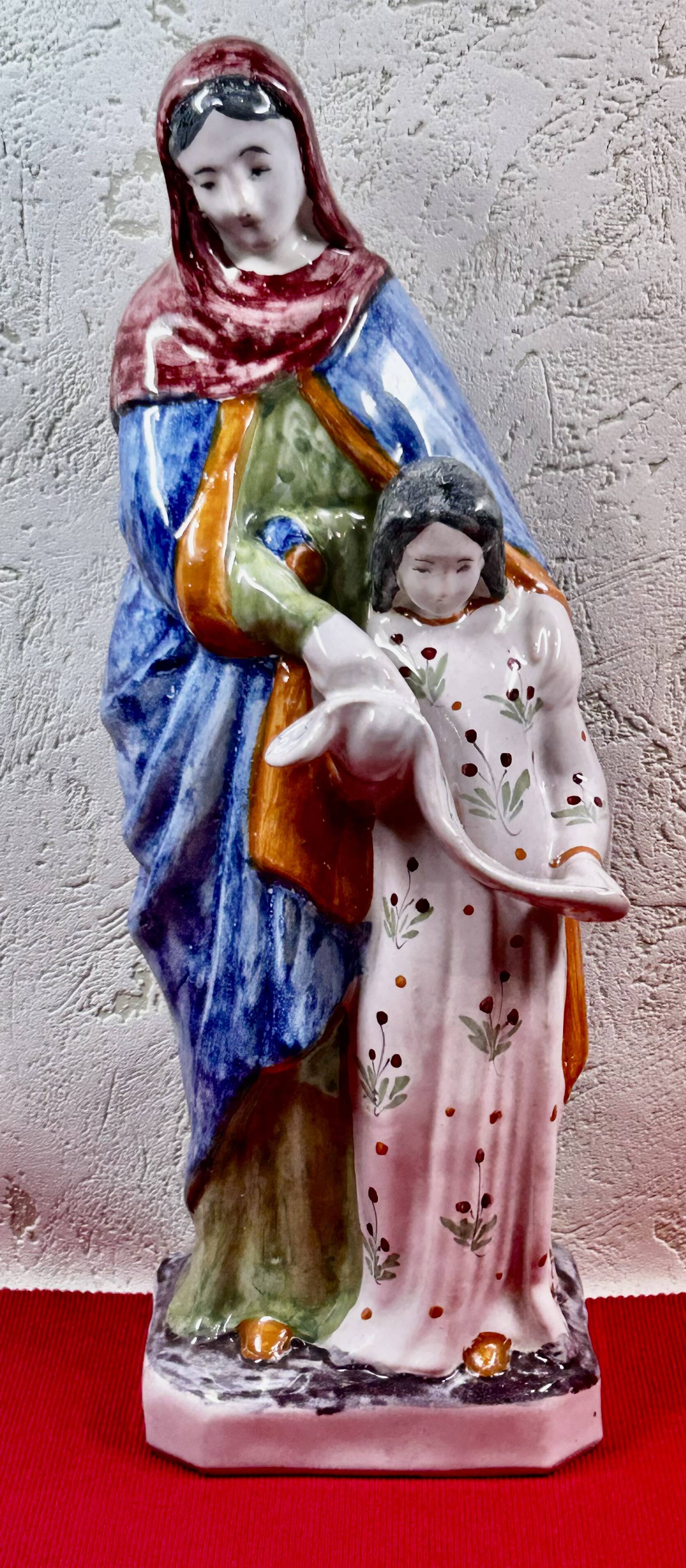 Large statue of Saint Anne Teaching the Virgin Mary to Read Malicorne 38cm