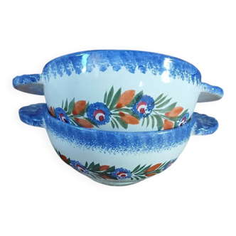 2 Breton earthenware bowls