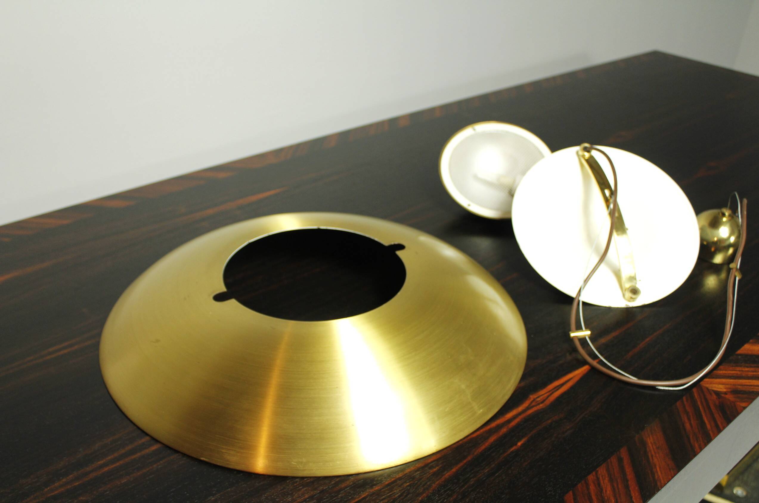 Brass Pendant Lamp from Temde Leuchten, 1970s