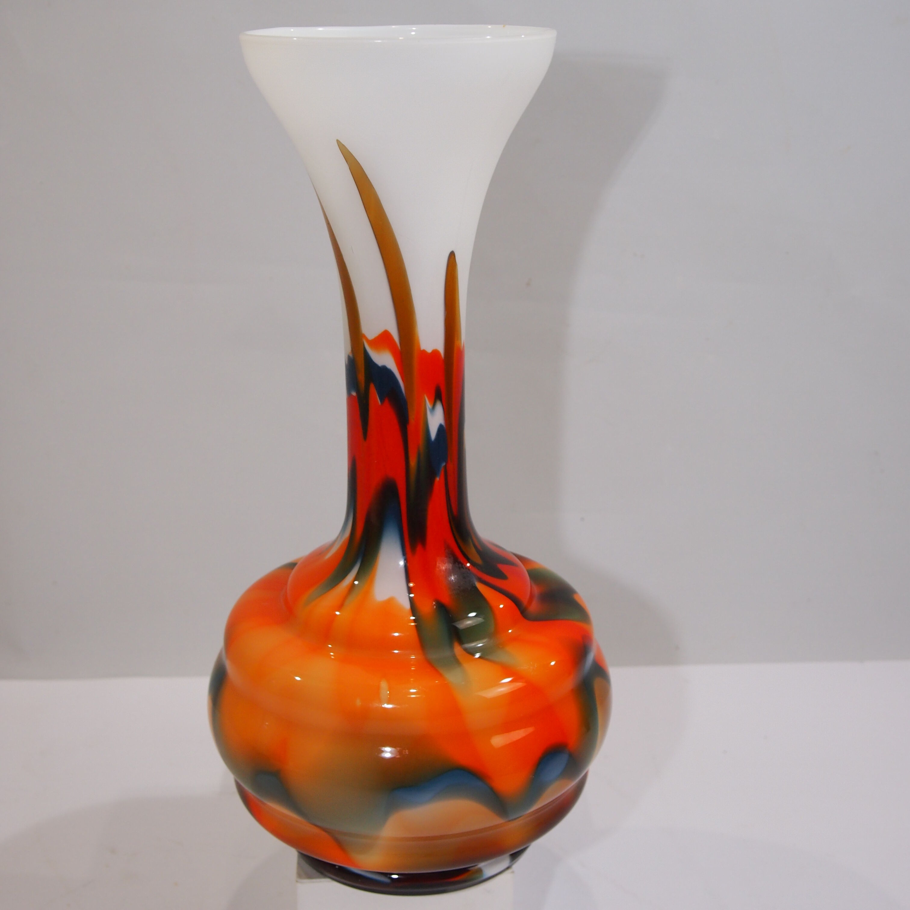 Crystal multi-coloured vase Carlo Moretti