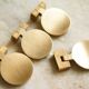 Set of 4 pendants/Scandinavian furniture knobs in solid brass