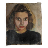 A Portrait Of A Young Woman, Oil On Canvas, Early 20th Century