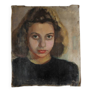 A Portrait Of A Young Woman, Oil On Canvas, Early 20th Century