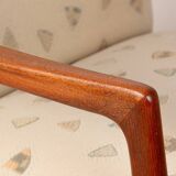 Pair of Scandinavian armchairs in teak and new fabric, 1960.