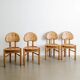 DANISH WOODEN DINING CHAIRS PINE BY RAINER DAUMILLER, 1970s
