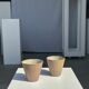 Set of 2 cups / mug Indonesian ceramic (matte brown)