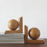 Serre-livres en bois modernes du milieu du siècle, années 1950, lot de 2