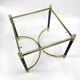 Hollywood Regency Side Table, Brass and Glass, 1970s, Maison Jansen Style